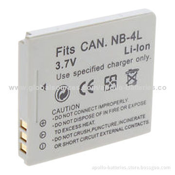 Battery for Canon NB-4L 3.7V 760mAh
